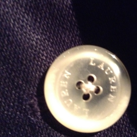 LRL Ralph Lauren 100% Linen Blazer Women’s 16 Dark Navy Blue 3 Button Lined - Picture 6 of 12